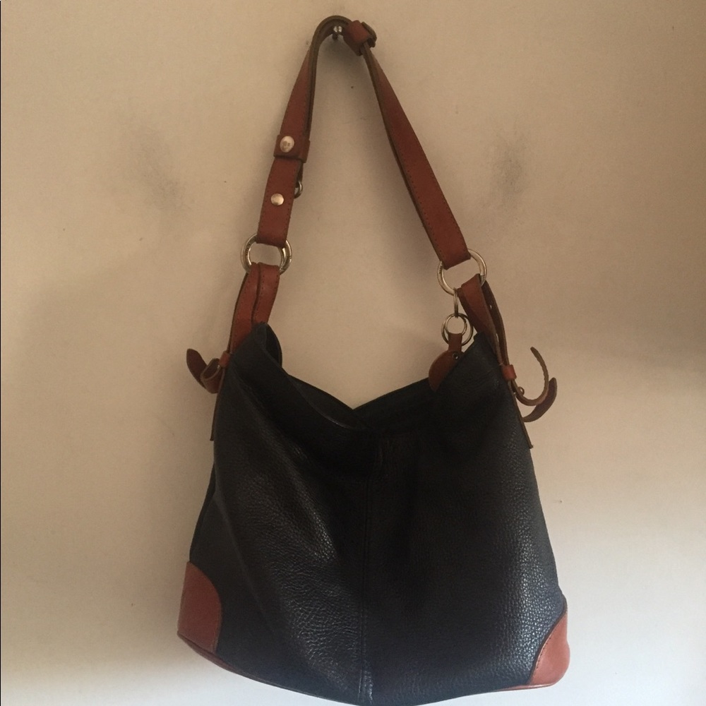 Praha leather black brown in pell Italy purse